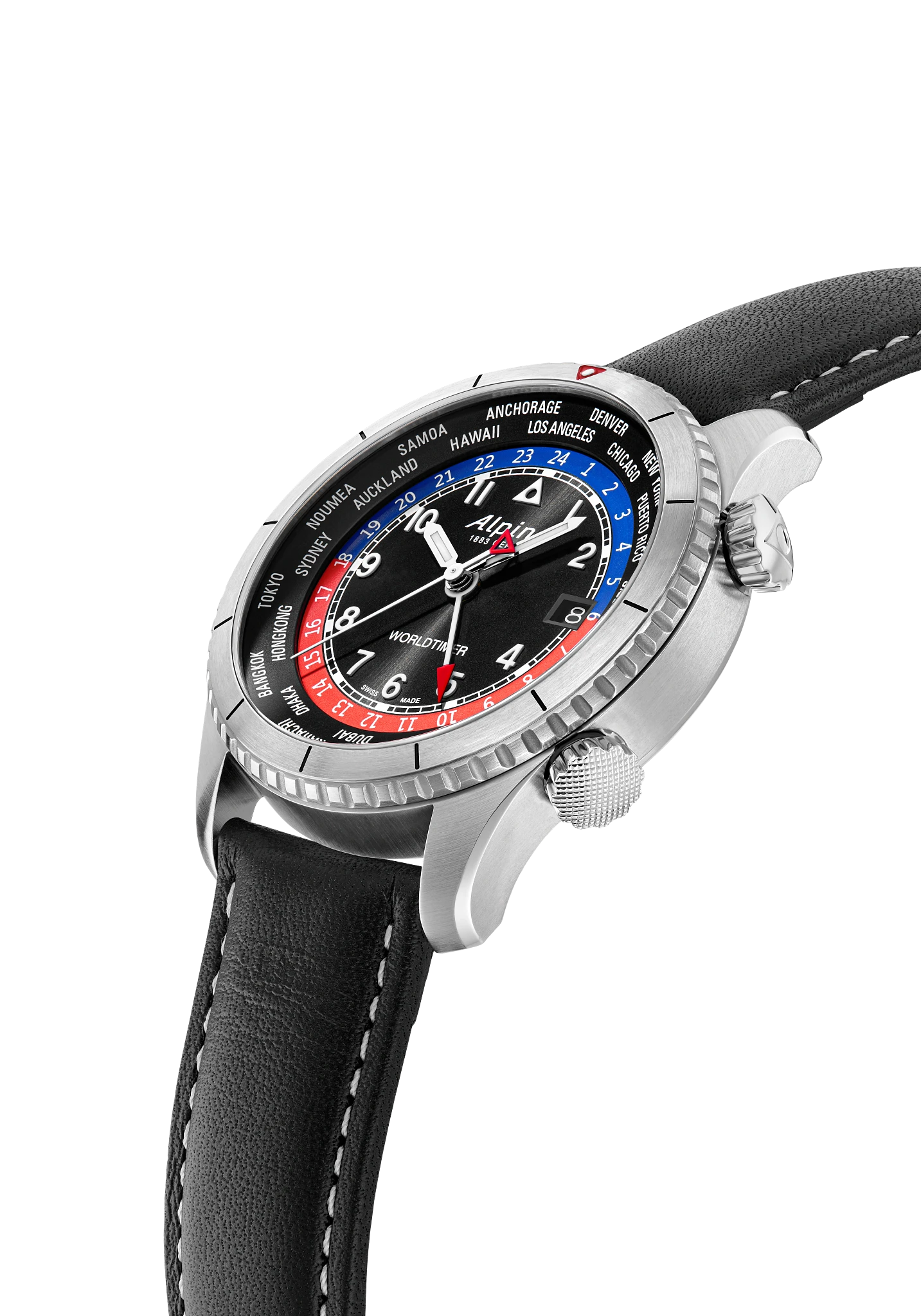 Pilot Quartz Worldtimer Watch AL-255BRB4S26 | Alpina Watches US